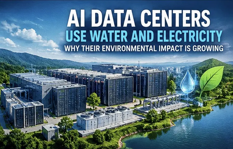 AI Data Centers Use Water and Electricity: Why Their Environmental Impact Is Growing